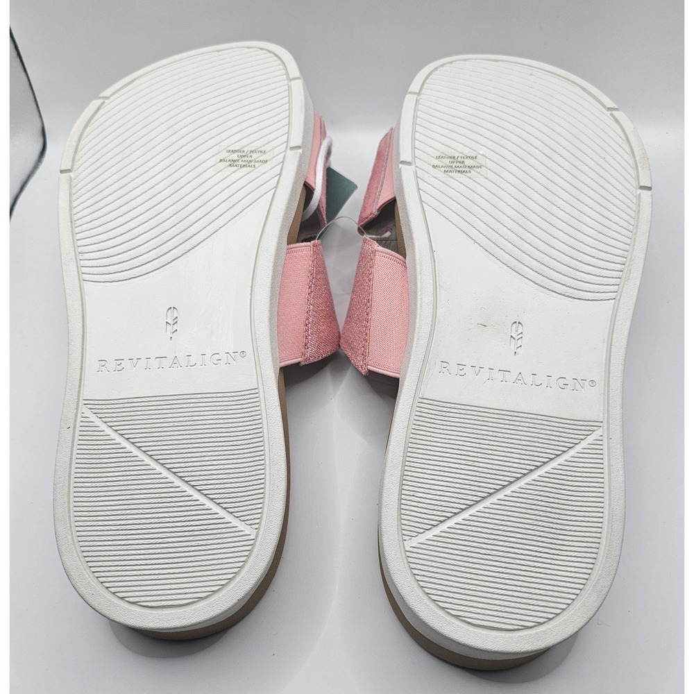 Revitalign Dawn Shimmer Pink Slide Sandals Women 12D Wide Orthopedic Comfort NEW - Picture 8 of 9